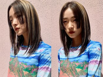 カグヤヒメ ドゥイ(kaguyahime doui)の写真/【ケアブリーチでつくる似合わせデザインカラー】カラーコンテスト受賞者在籍サロン◎トレンドデザイン◎