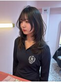 韓国レイヤー/渋谷韓国ヘア/渋谷/顔まわりカット/ロングレイヤー