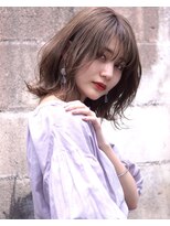 アトリエ フェム(atelier.fem)&nbsp;シアーグレージュ×シースルーバングミディ