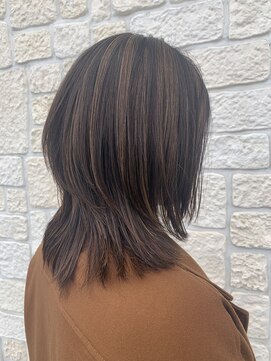 アリーナ 緑が丘店(arena) ミディアムレイヤー×ハイライト