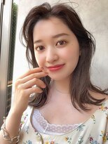 メゾンドイギー(MAISON de IGGY)&nbsp;マロンベージュのかきあげ前髪#大人かわいい#＃外ハネボブ