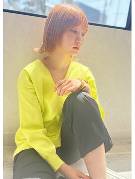 アッシュ 八王子店(Ash) 外ハネボブ×髪質改善×ハイトーン