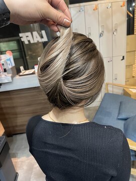 ラフ(LAFF) #バレイヤージュ#グレージュカラー#ボブウルフ#ココアベージュ