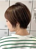 30代40代大人女性/前髪ありショートボブ/ショートヘア/髪質改善