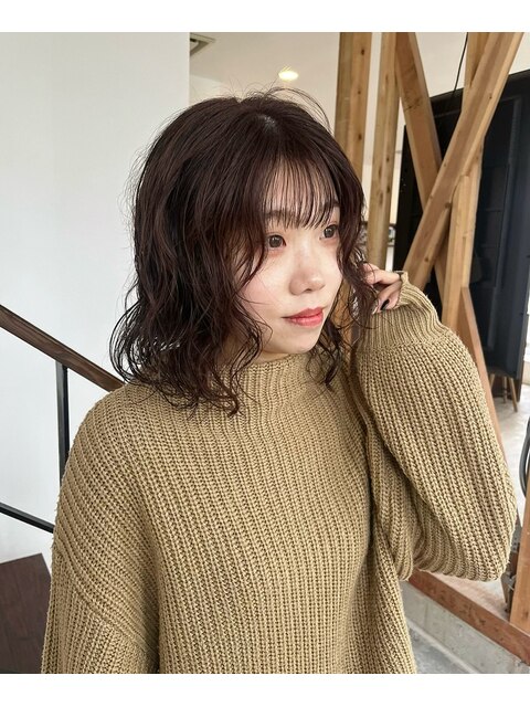 bob perm × lavender beige