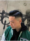 スキンフェード/スペインカールダークアッシュ/韓国マッシュ