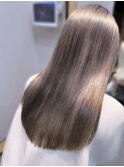 20代30代40代艶感ストレートアッシュグレージュ透明感ロング