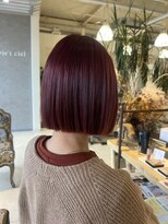 オブジェ シエル(obje't ciel)&nbsp;【obje't ciel】切りっぱなしボブ/チェリーブラウン【佐藤早希】