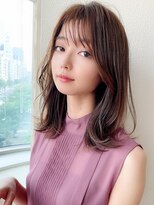 ラルユー 金山(LallYou)&nbsp;イメチェン美髪外ハネボブミディアムストレート寒色系カラー