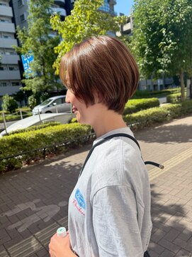 ポタム 東中野(potamu) ハンサムショートにハイライト