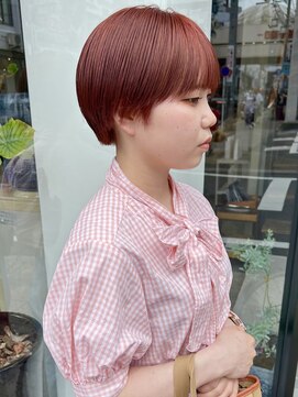 ヘアー アイス ルーチェ(HAIR ICI LUCE) ブリーチなしダブルカラーで作るレッドカラー/落合