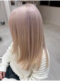 ホワイトベージュ×ナチュラルストレート