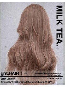 グリット ヘアープラス(grit.HAIR|+) 【grit.】ミルクティーブラウン/ダブルカラー/レイヤー/郡山