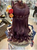 ハーフアップ