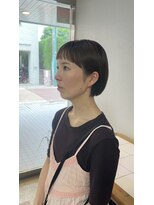 ヘアアンドスペース ベロン(hair&space velon) ショートバングミニボブ