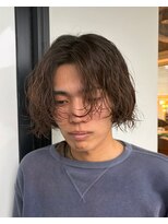ビハインドザカーテン(BEHIND THE CURTAIN)&nbsp;【癖毛風パーマ】メンズボブ×パーマ