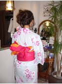 浴衣着付け＋簡単アップ