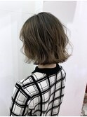 ミントベージュ【冬に大人気】切りっぱなしボブ☆