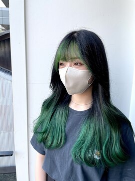 ヘアスタジオ アルス 御池店(hair Studio A.R.S) グリーングラデーションカラー#グラデーション