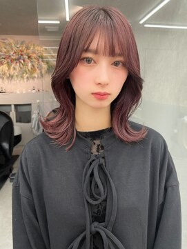 ロンド レア 天神大名店(Lond Le’a) ダブルカラーピンクベージュベージュカラーケアブリーチレイヤー