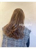 ハイライト×ミルクティーベージュ