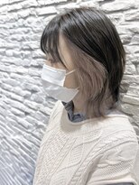 ソワン ドゥ ブレス 立花店(soin de brace) マッシュウルフ×インナーカラー×ミルクティー/小顔【高嶋仰】