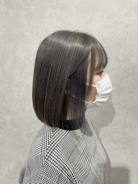 イト(ito) イヤリングカラーネイビー、グレージュボブ～糸ito～HIRO