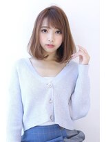 オーロ 緑地公園店(ORO)&nbsp;ことりベージュローライト大人かわいい小顔スリークボブ大人ボブ