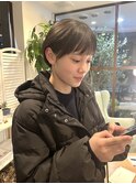 大人ショートボブ丸みショートマッシュショートカット前髪あり