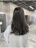 ブリーチなしカラー☆ 6トーンオリーブブラウン　レイヤーカット