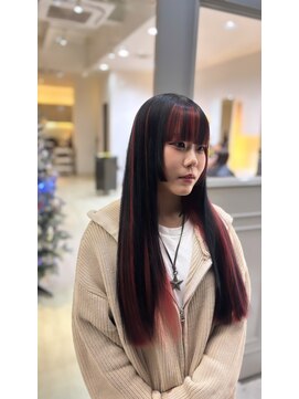 タイドヘア 茨木店(TIDE HAIR) インナーカラー レッド