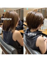 ビューブルー 亀戸錦糸町(VIEW BLUE)&nbsp;暗めカラーグランマッシュショートボブ