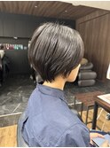 くびれショート　グレーベージュ　透明感カラー　　30代40代50代