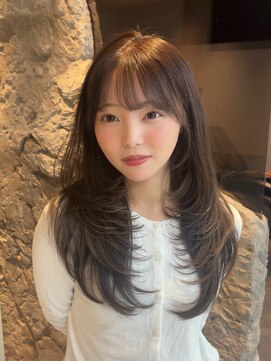 アスター 天神大名店(Aster) 小顔に見えるトレンドヘア/黒髪/オリーブグレー/ココアベージュ