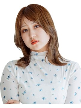 ミディアム/鎖骨外ハネ