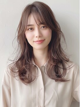 ラ ヴェラー(La valeur) 髪質改善透明感カラーショコラグレージュレイヤーロング夏カラー