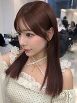 エトワ 新宿三丁目店(ETOWA)&nbsp;顔周りカット×小顔レイヤー×チョコレートブラウン×似合わせ