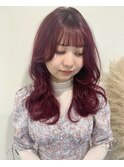 pink hair × レイヤー