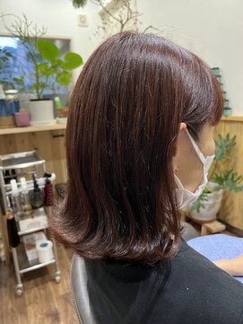 ボンデクリック(bondeclic) ワンレン外ハネ PINK