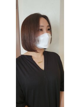 ベルコフレ 玉造店(Belle Coffret) 【BelleCoffret】前下がりボブ 内巻きボブ センター分け