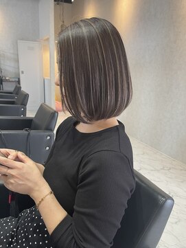 アフター(after) 10代.20代.30代.40代色気ハイライトボブ/パールベージュ