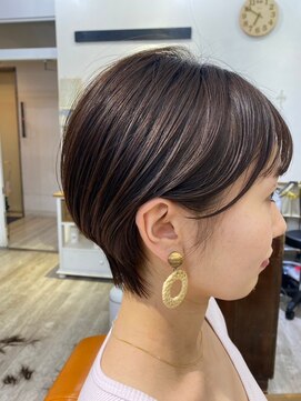 ラゴム 池袋(LAGOM) 切りっぱなしボブ/美髪/ピンクブラウン[池袋/髪質改善]