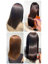 美容室フルール&nbsp;★縮毛矯正ロング♪コスメストレート髪質改善ココアベージュ