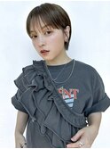 マッシュショート×耳掛けショート