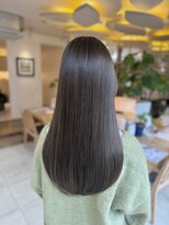 ヘアラウンジ ビーチ 青山 外苑前(hair lounge BEACH) ブリーチなしで作る透け感オリーブグレージュ赤み消しカラー