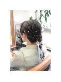 編みおろしヘアセット
