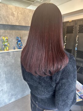 ダリー 菊水店(Dali) ボルドーレッド・レッドブラウン・赤髪・レイヤーカット