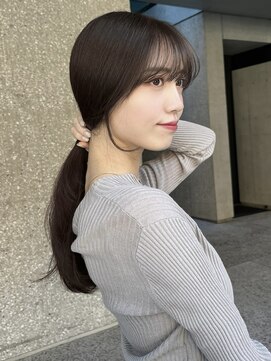 ローネス(LONESS) 暗めでも透明感抜群なくすみグレージュと可愛い顔まわりカット