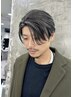 メンズカット×フェザーパーマ【各種パーマも◎】×ホワイトハイライト￥19900