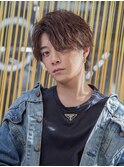 小久保styleフェザーパーマフェザーショートグレーエンドカラー